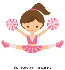 Cheerleader vector cartoon illustration