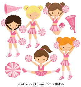 Cheerleader vector cartoon illustration