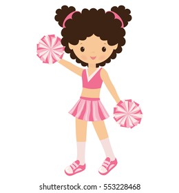 Cheerleader vector cartoon illustration