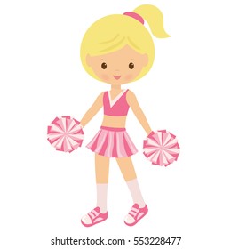 Cheerleader Vector Cartoon Illustration