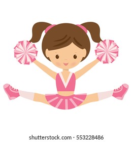 Cheerleader vector cartoon illustration