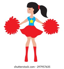 Cheerleader vector illustration