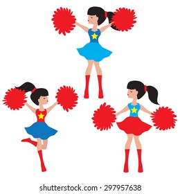 Cheerleader vector illustration