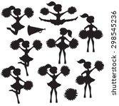 Cheerleader vector silhouette