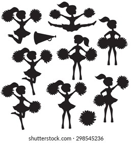 Cheerleader Vector Silhouette