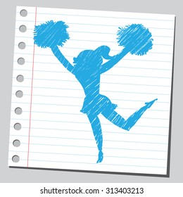 Cheerleaders silhouette