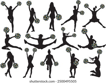 Cheerleading, Cheer Pom Poms, Cheerleader Vector Files