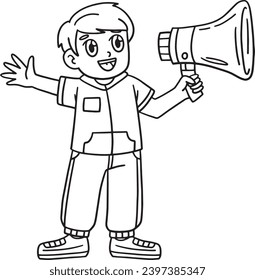 Cheerleading Male Choreographer Isolated Coloring