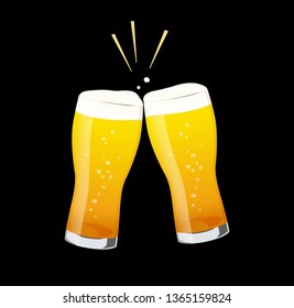 Cheers with beer!