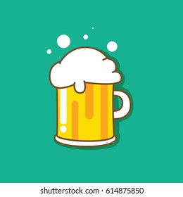 Cheers Beer | Drink | EPS10 | Vector illustration in flat style.