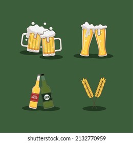 cheers beers glasses and bottles icons
