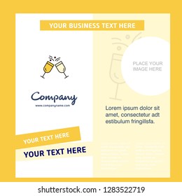 Cheers Company Brochure Template. Vector Busienss Template