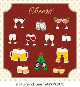 Cheers with different kind of wine