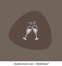Cheers drink vector icon