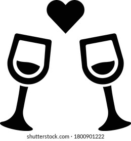 Cheers, drinks, wine icon . 