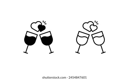 Cheers icon design with white background stock illustration