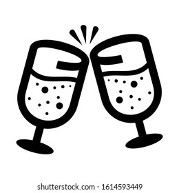 cheers icon isolated sign symbol vector illustration - high quality black style vector icons
