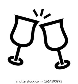 cheers icon isolated sign symbol vector illustration - high quality black style vector icons
