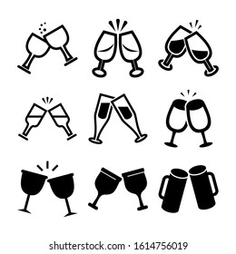 cheers icon isolated sign symbol vector illustration - Collection of high quality black style vector icons
