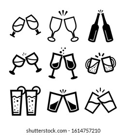 cheers icon isolated sign symbol vector illustration - Collection of high quality black style vector icons
