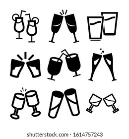 cheers icon isolated sign symbol vector illustration - Collection of high quality black style vector icons
