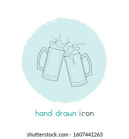 Cheers icon line element. Vector illustration of cheers icon line isolated on clean background for your web mobile app logo design.