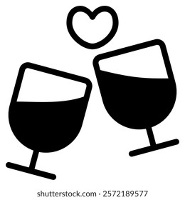 cheers icon with mixed style. Suitable for website design, logo, app, UI and etc. Based on the size of the icon in general, so it can be reduced.