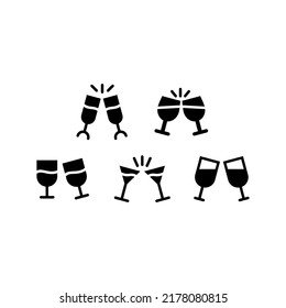 Cheers Icon Set Vector Symbol Design Illustration