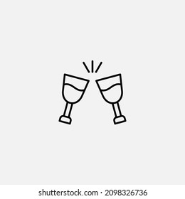 Cheers icon sign vector,Symbol, logo illustration for web and mobile