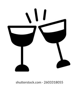 Cheers Icon in Solid Style