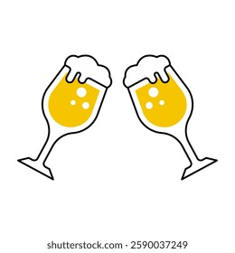 Cheers icon. Toast icon. Vector.