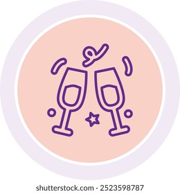 Cheers Icon for Toasting and Celebrating Special Moments with Friends and Family