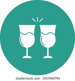Cheers icon vector image. Can also be used for food and drinks. Suitable for use on web apps, mobile apps and print media.