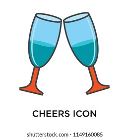 Cheers icon vector isolated on white background for your web and mobile app design, Cheers logo concept