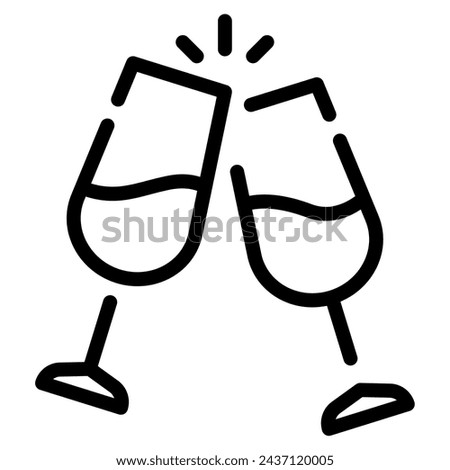 Cheers icon for web, app, infographic, etc