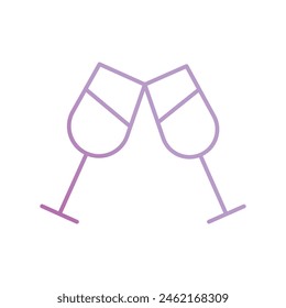 cheers icon with white background vector stock illustration