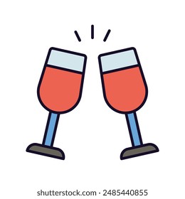 cheers icon with white background vector stock illustration