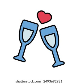 cheers icon with white background vector stock illustration