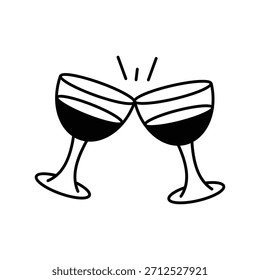 Cheers icon with white background vector stock illustration