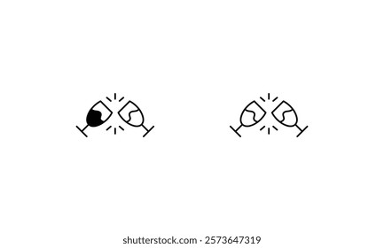 Cheers icons set vector stock illustration
