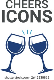 Cheers icons, icons vector Drinks Symbol vector