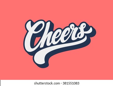 Cheers Lettering Text