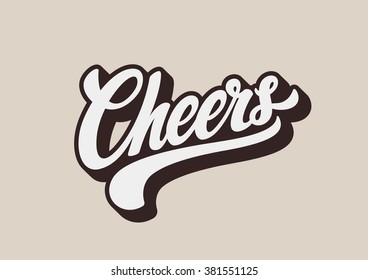 Cheers lettering text