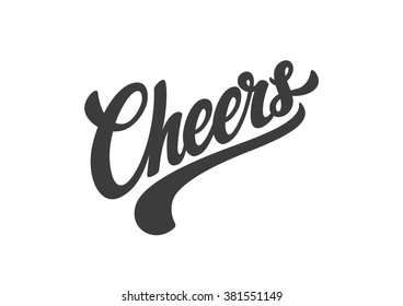 Cheers lettering text