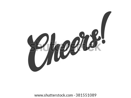 Cheers lettering text