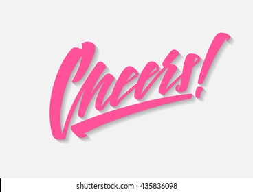 Cheers lettering text banner