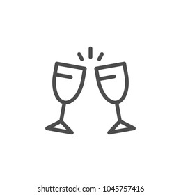 Cheers line icon