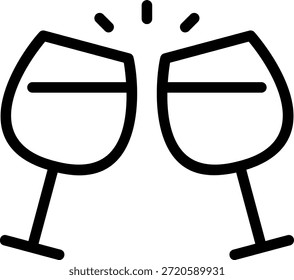 Cheers Linie Symbol, Vektorgrafik