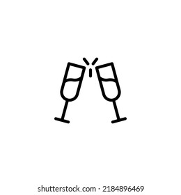 Cheers line icon vector design