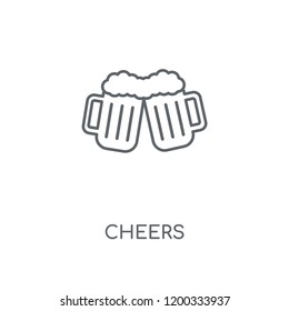 Cheers linear icon. Cheers concept stroke symbol design. Thin graphic elements vector illustration, outline pattern on a white background, eps 10.